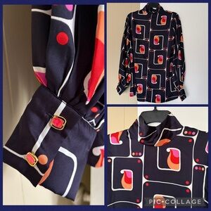 Zara Geometric Patterned Blouse